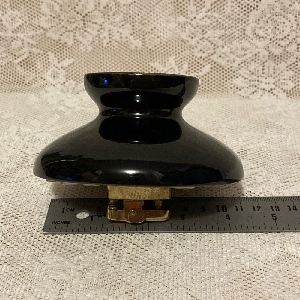 Vintage Ceramic Table Lighter with Gold Accents - Picture 5 of 8